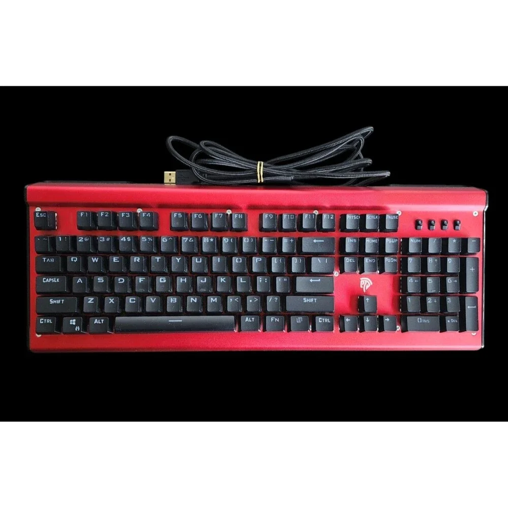 ​EasySMX SI-2029 Mechanical Gaming Keyboard RGB Backlit Red Aluminum Wired USB
